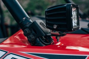 Polaris RZR XP1000 Light Mount Bracket - Single A-Pillar - Rigid Industries - D/DXL/SR-M/SR-Q-Series - `14-`20